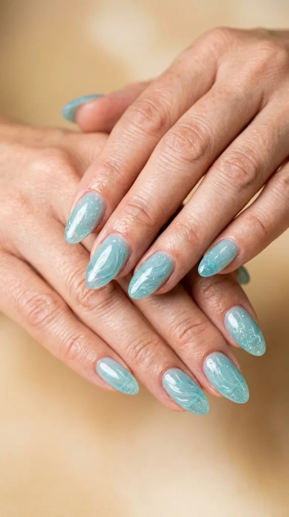 Crystal Clear Water Nails
