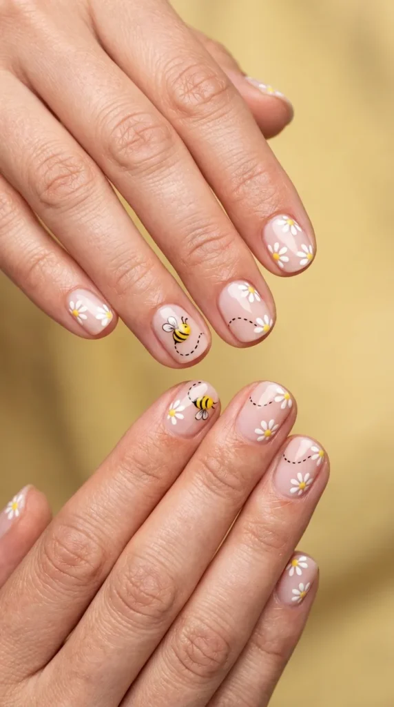 Daisy & Bee Nails