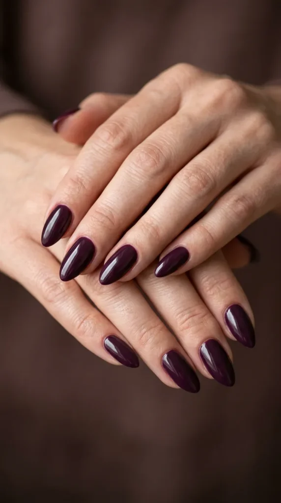Deep Plum Nails