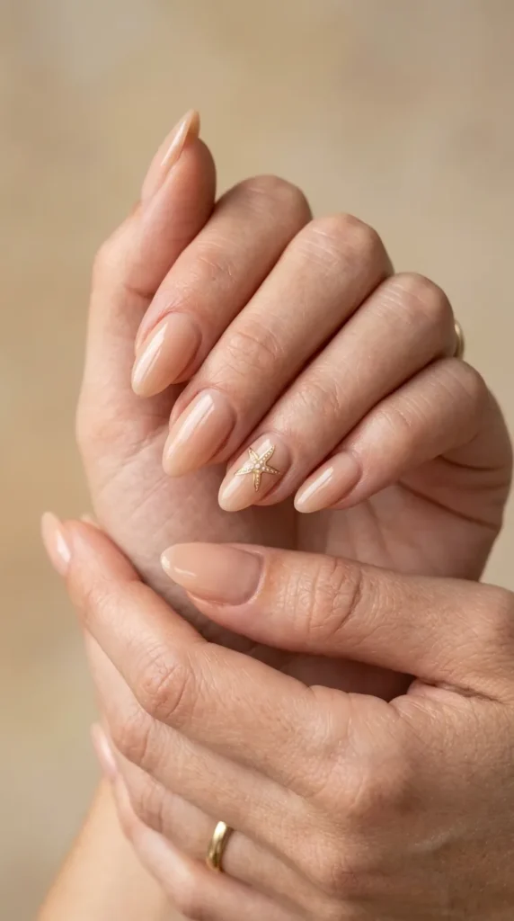 Delicate Starfish Accent Nails