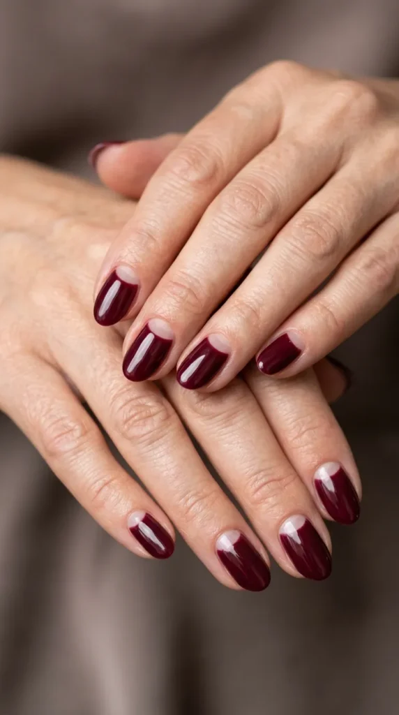 Elegant Half Moon Manicure