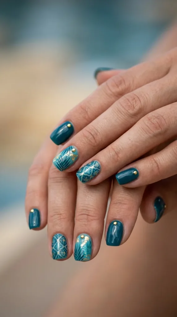 Exotic Resort Inspired Nails