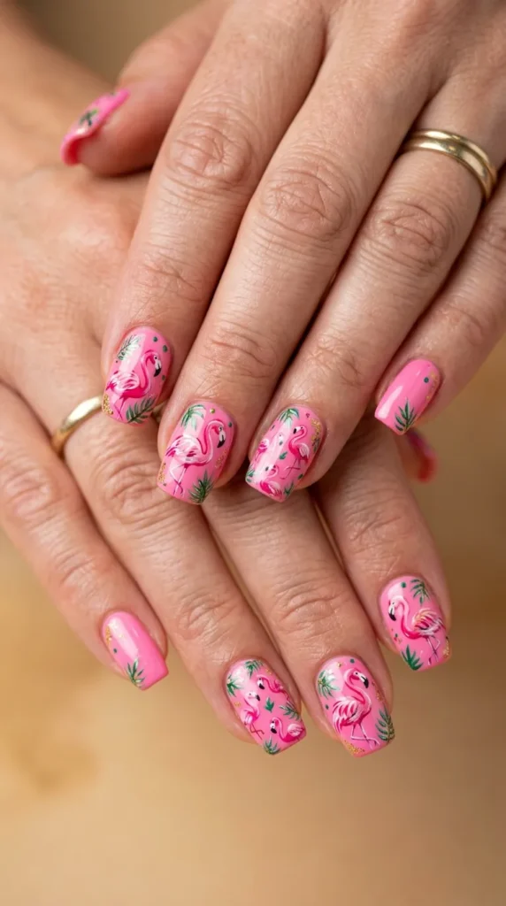 Flamingo Nail Designs