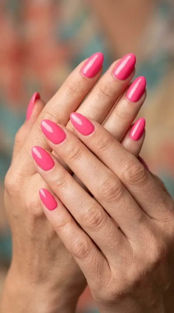 Flamingo Pink Nails