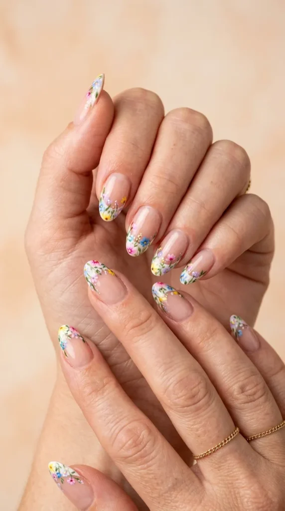 Floral French Tips