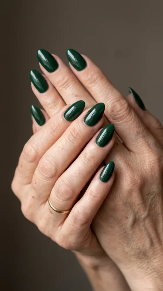 Forest Green Gloss Nails