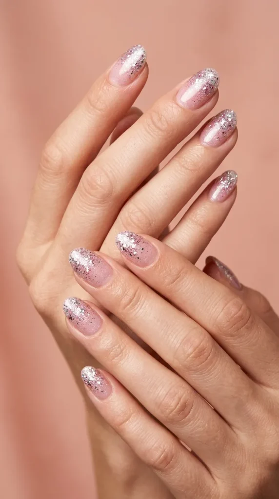 Glitter Gradient Nails