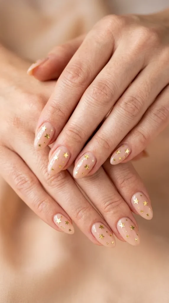 Gold Star Nails