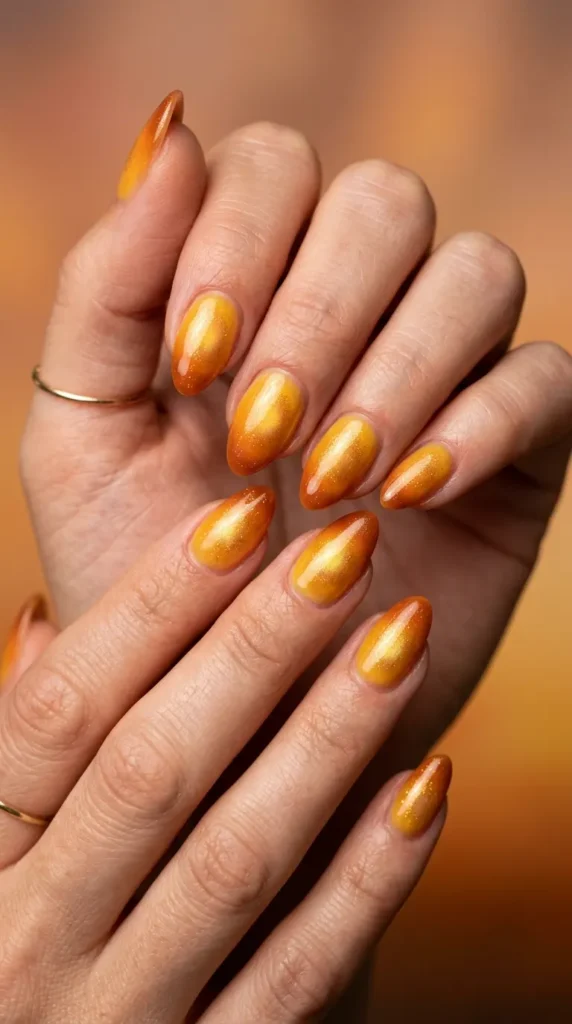 Golden Hour Aura Nails