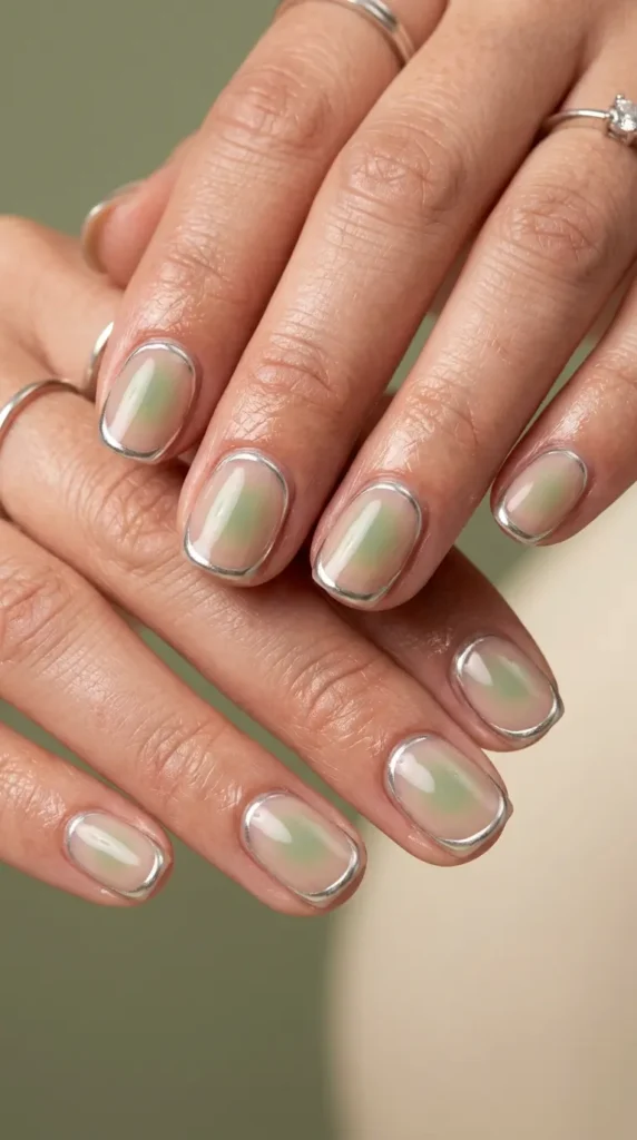 Green Aura with Chrome Outline