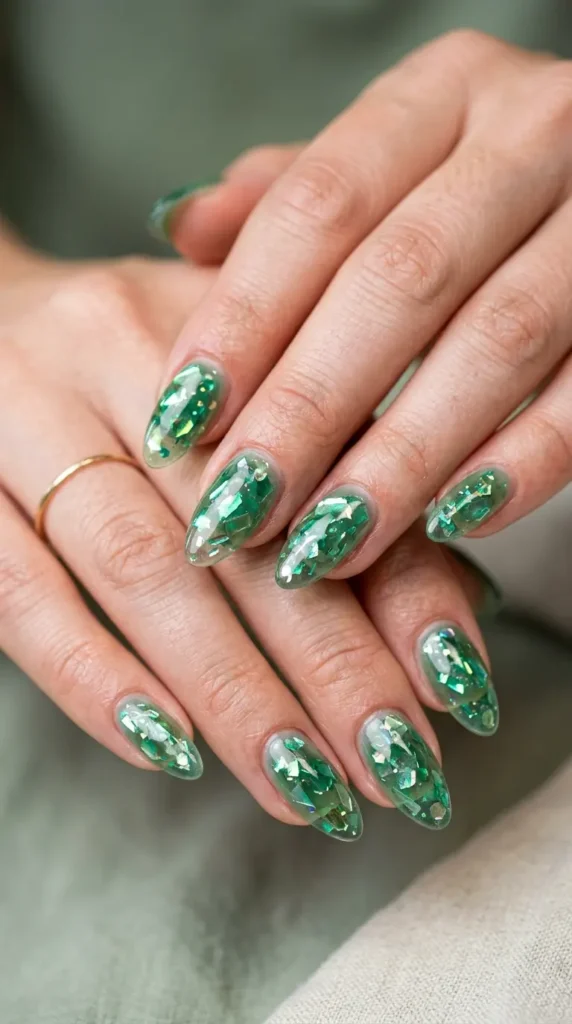 Green Glass Nails
