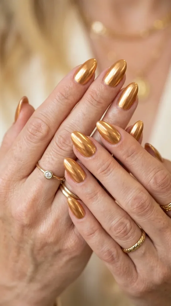 Island Glow Chrome Nails
