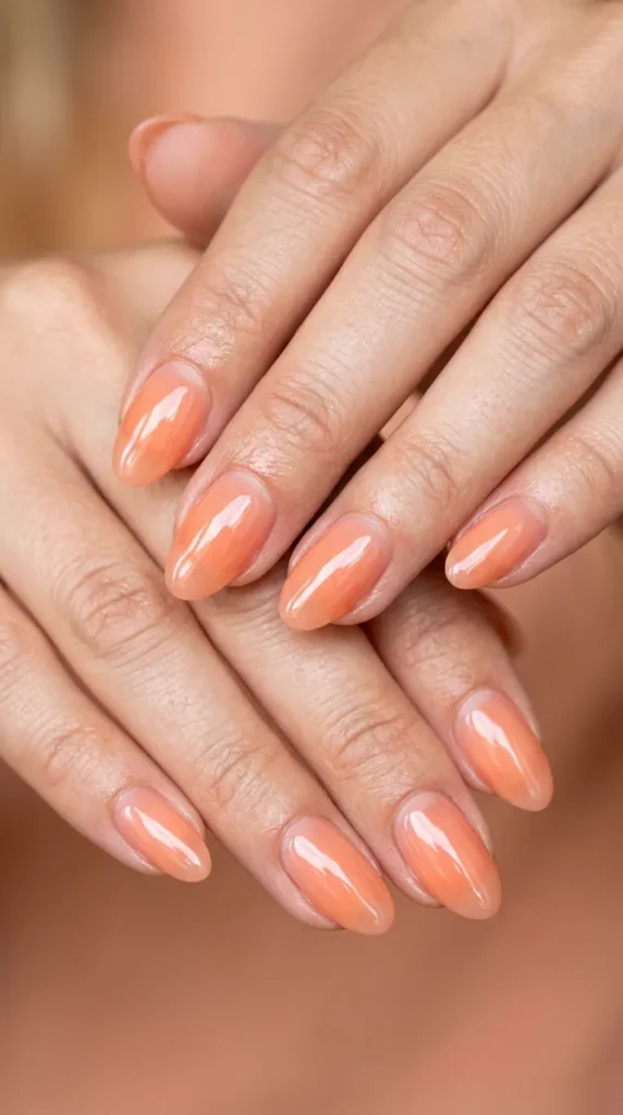 Jelly Peach Nails