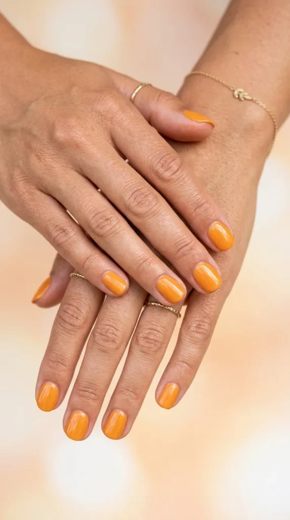 Juicy Mango Orange Nails