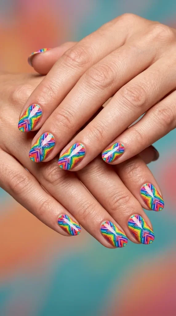 Kaleidoscope Pattern Nails