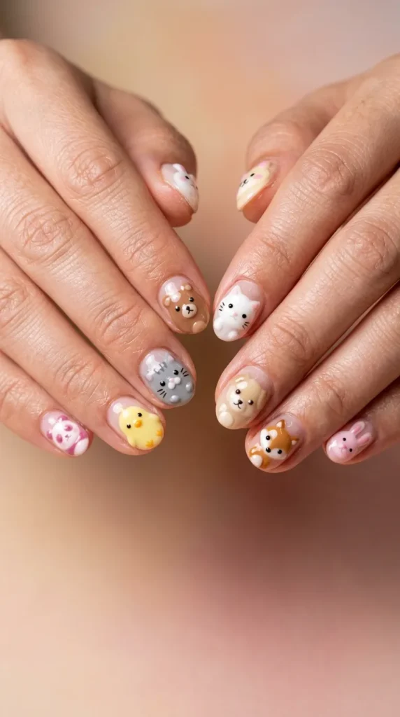Kawaii Animal Nails