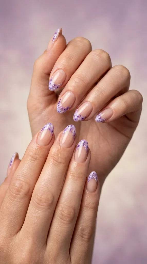 Lavender Bloom French Manicure