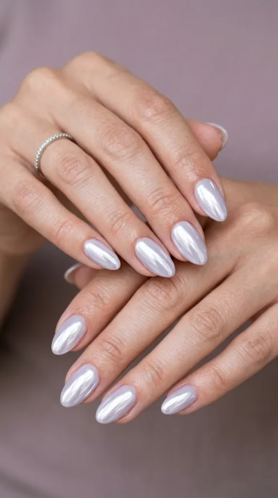 Lilac Glazed Donut Nails