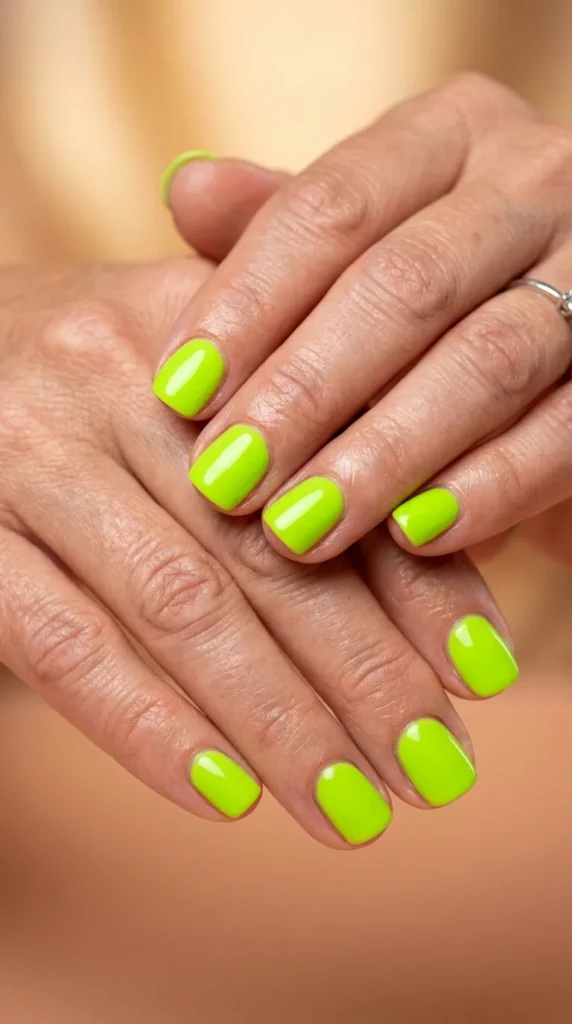 Lime Green Summer Nails