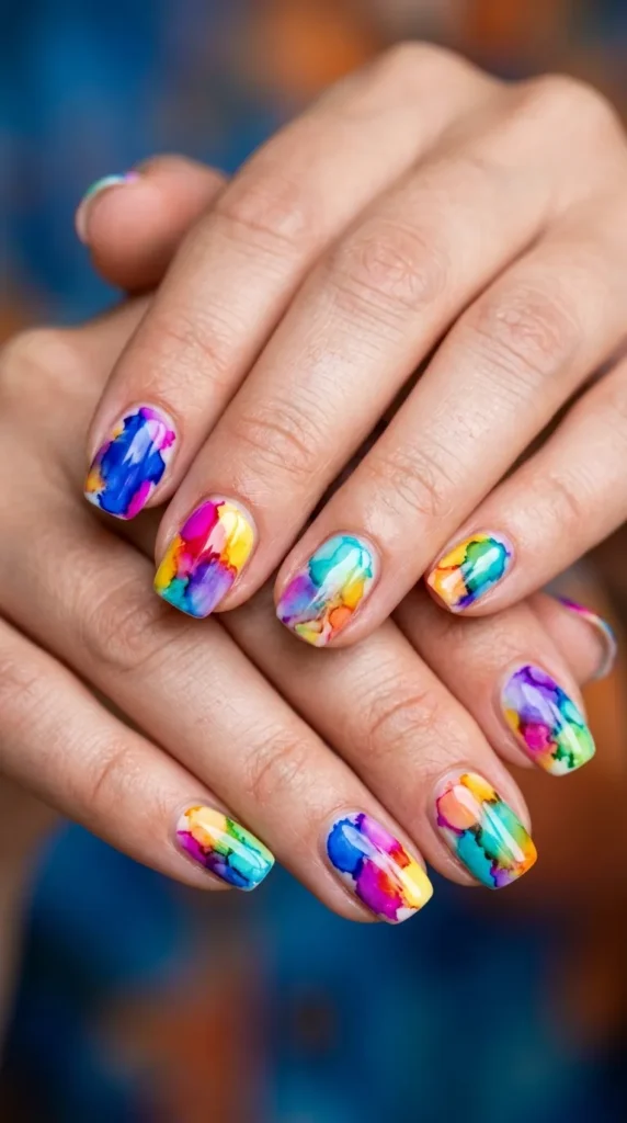 Magic Marker Splash Nails