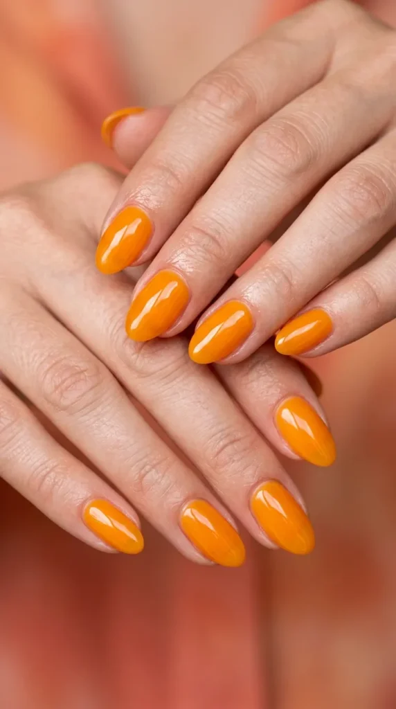 Mango Orange Nails