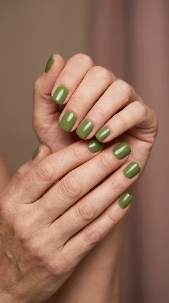 Matcha Green Square Nails