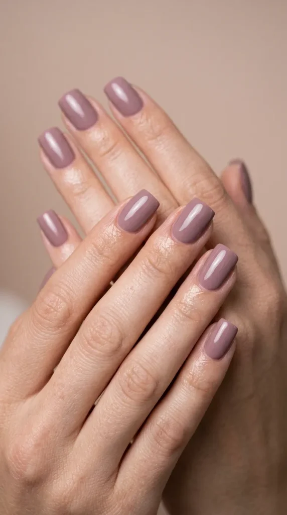Mauve Square Nails