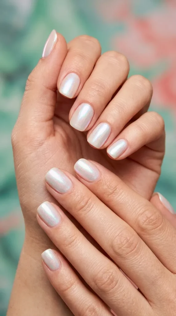 Mermaid Pearl Short Nails