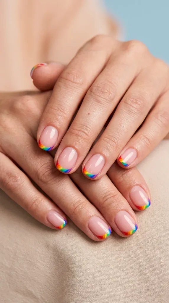 Micro Rainbow French Tips