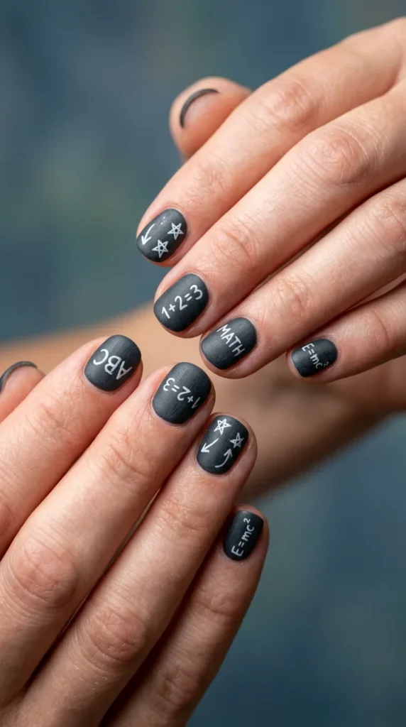 Mini Chalkboard Nails