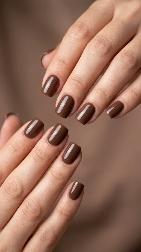 Mocha Mousse Square Nails