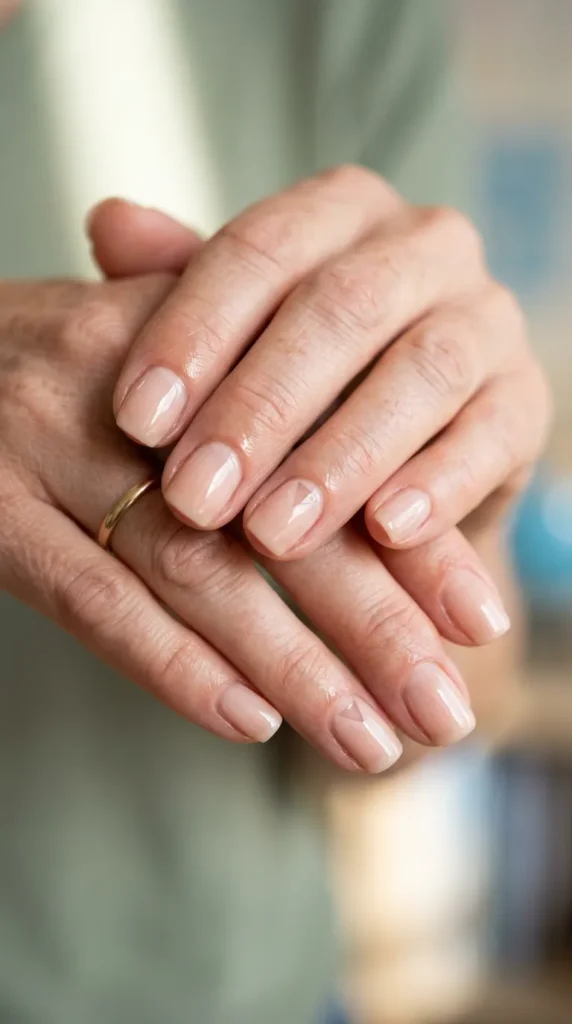 Negative Space Nude Nails