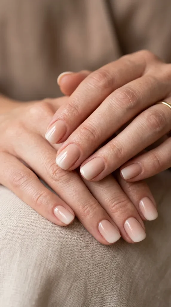Neutral Ombre Summer Nails