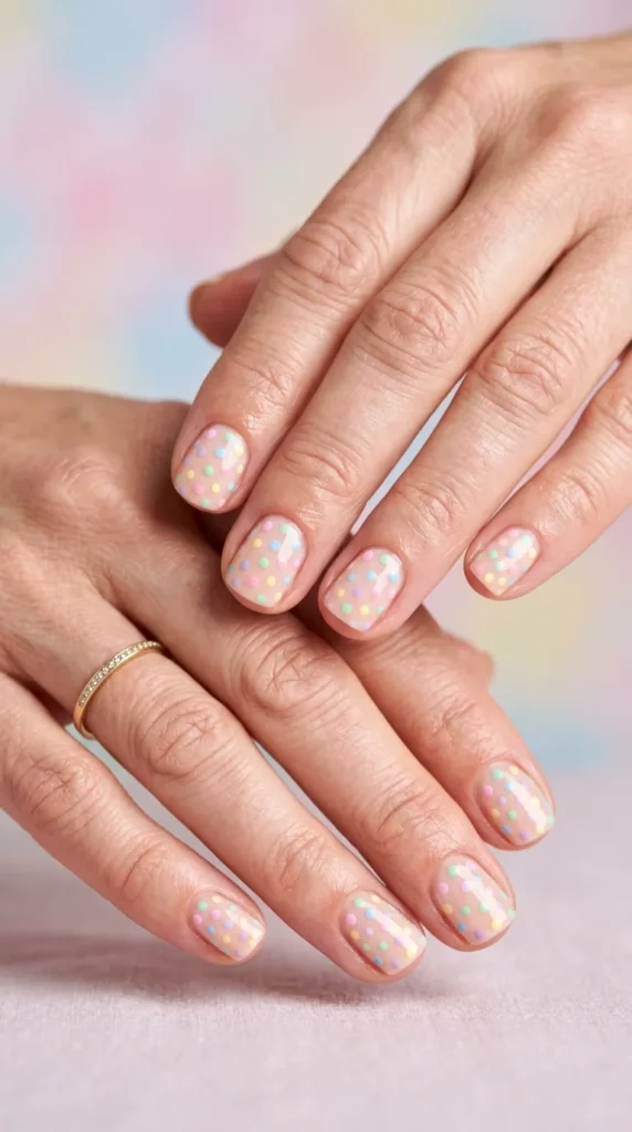 Pastel Polka Dot Nails