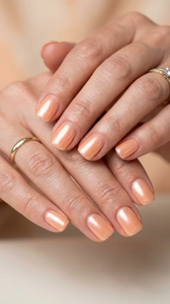 Peach Glazed Donut Nails