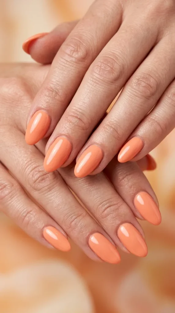 Peach Sorbet Nails