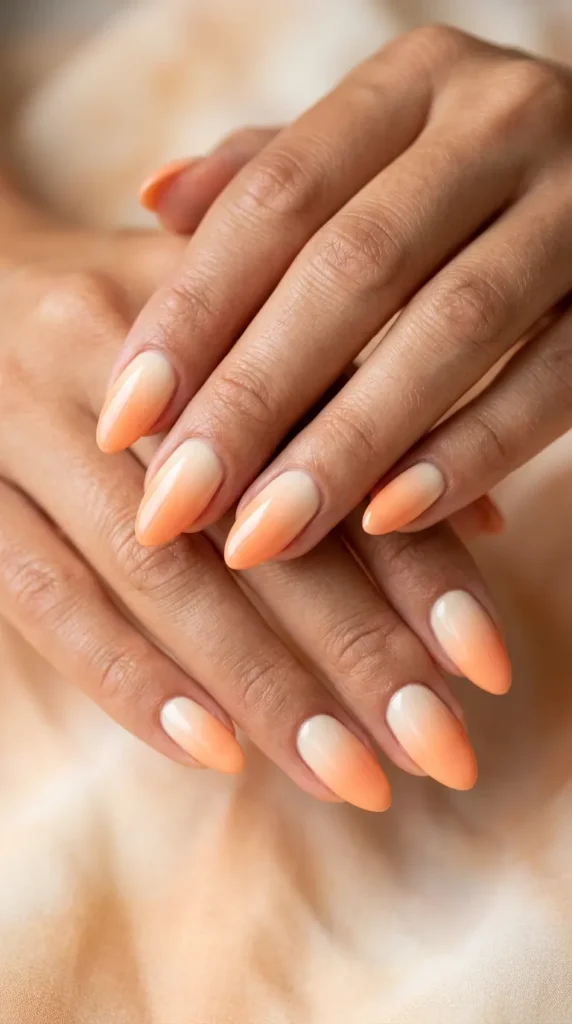 Peach Sorbet Ombre Nails