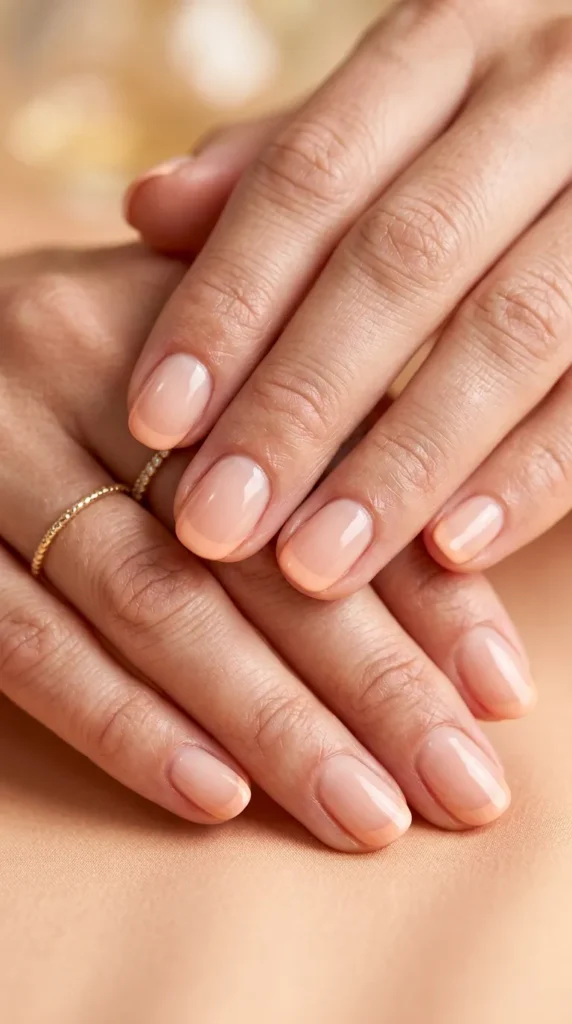 Peachy Nude French Tips