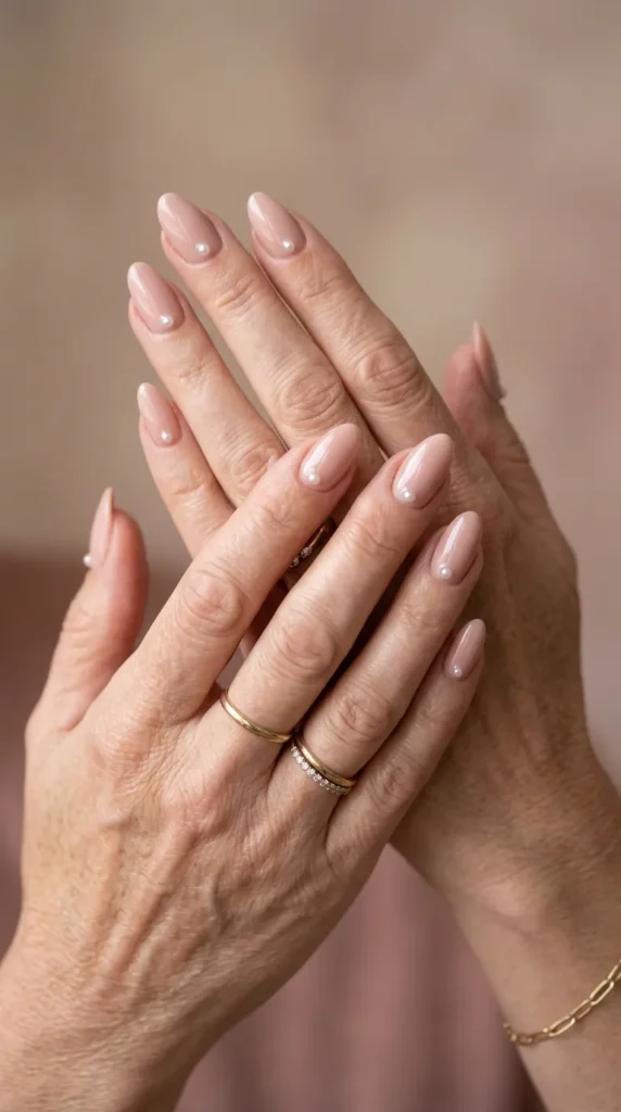 Pearl Accent Nails