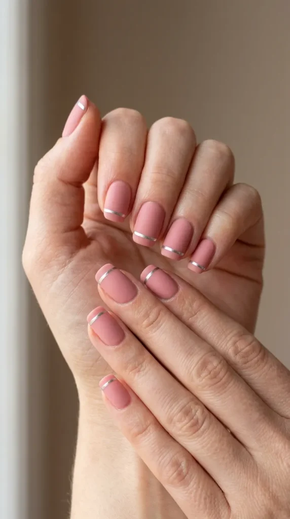 Pencil Eraser Pink Nails