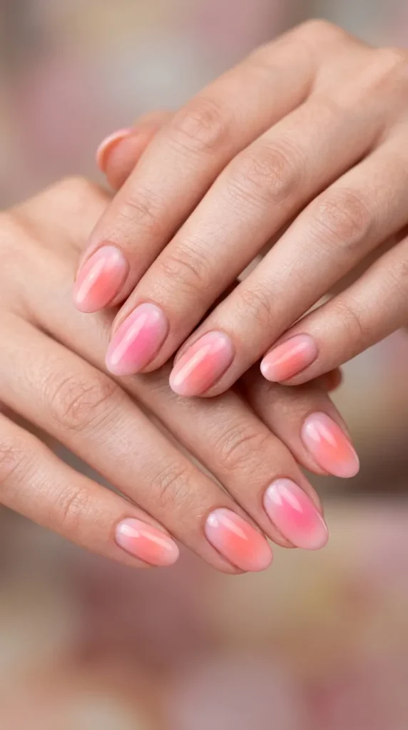 Pink Aura Nails