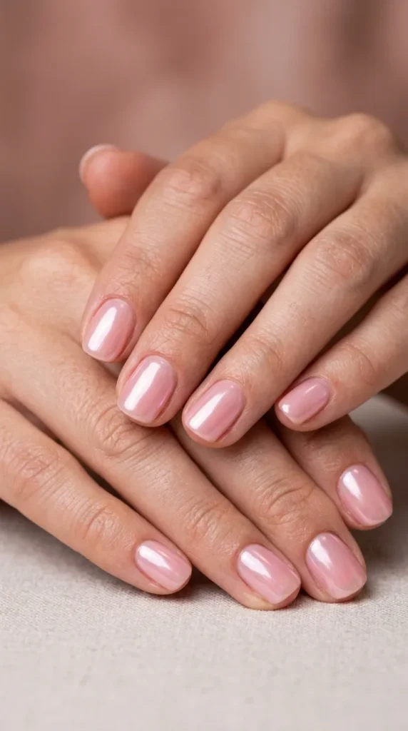 Pink Glazed Donut Nails