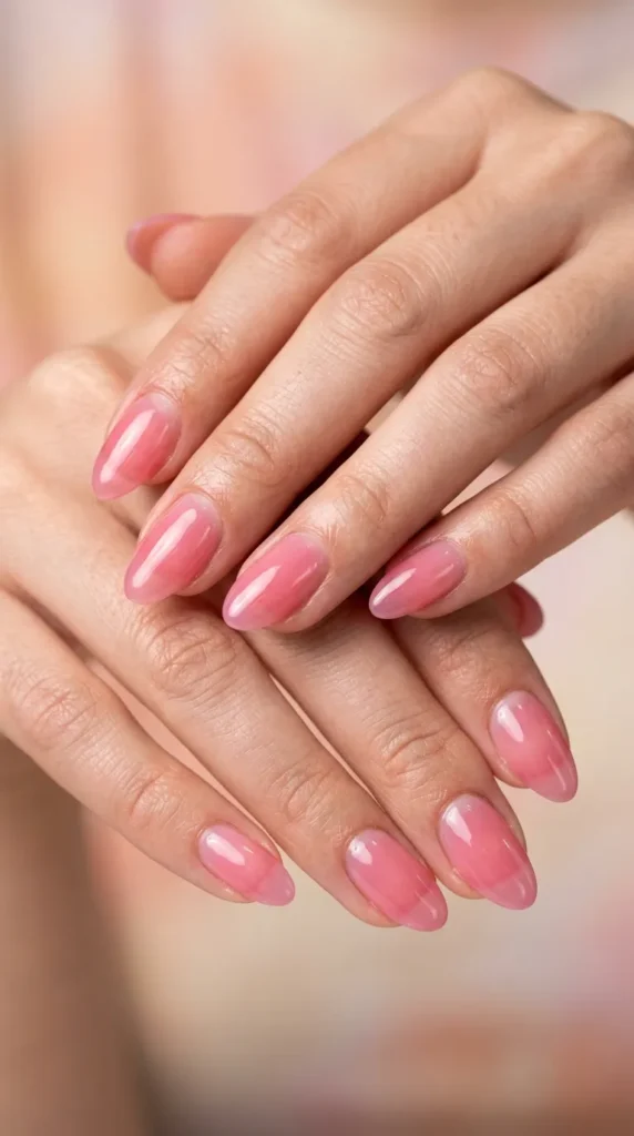 Pink Jelly Nails