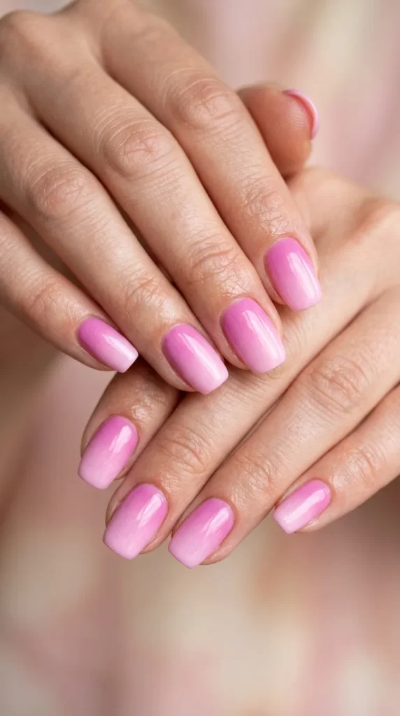 Pink Sorbet Ombre Nails