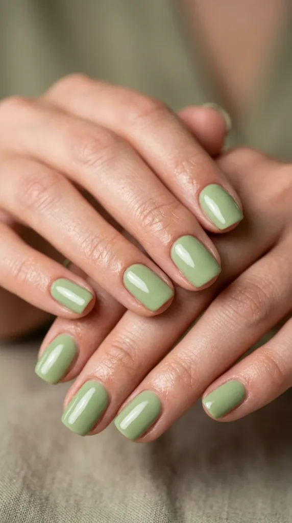 Pistachio Green Nails