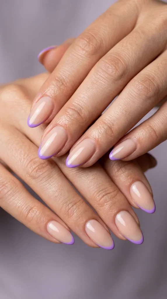 Purple Micro French Manicure