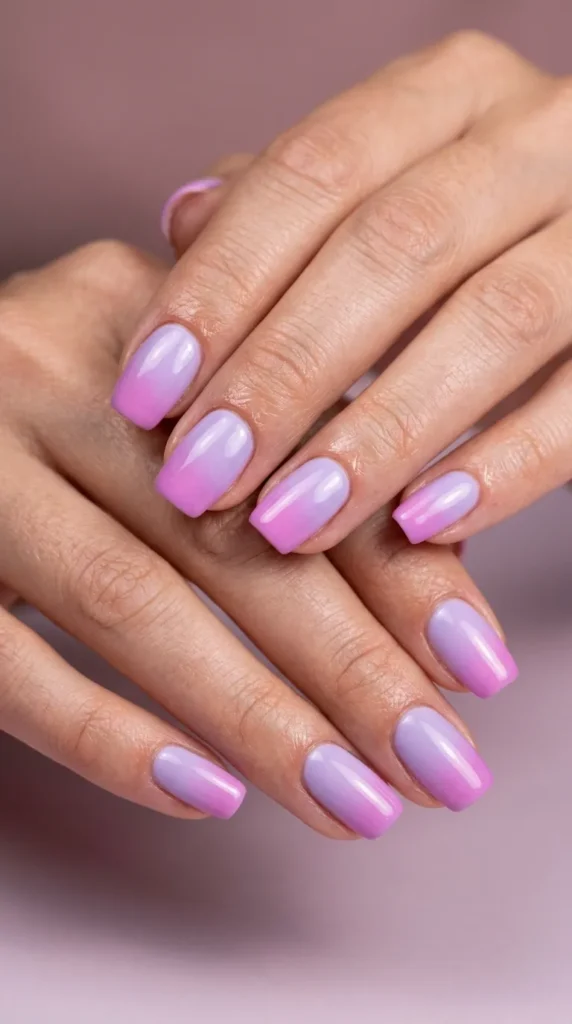 Purple Sorbet Ombre Nails