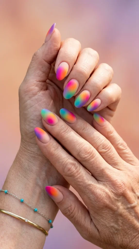 Rainbow Aura Nails