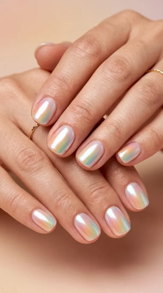 Rainbow Glazed Donut Nails