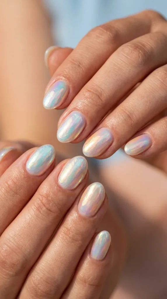 Rainbow Iridescent Nails